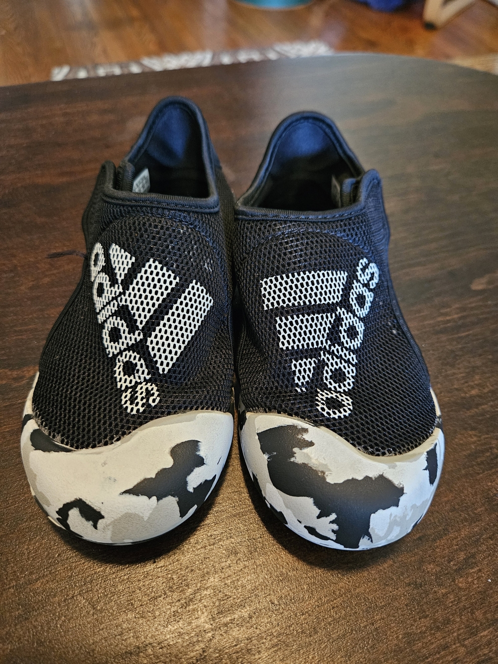 Adidas Kids Black Slip-On Mesh Shoes